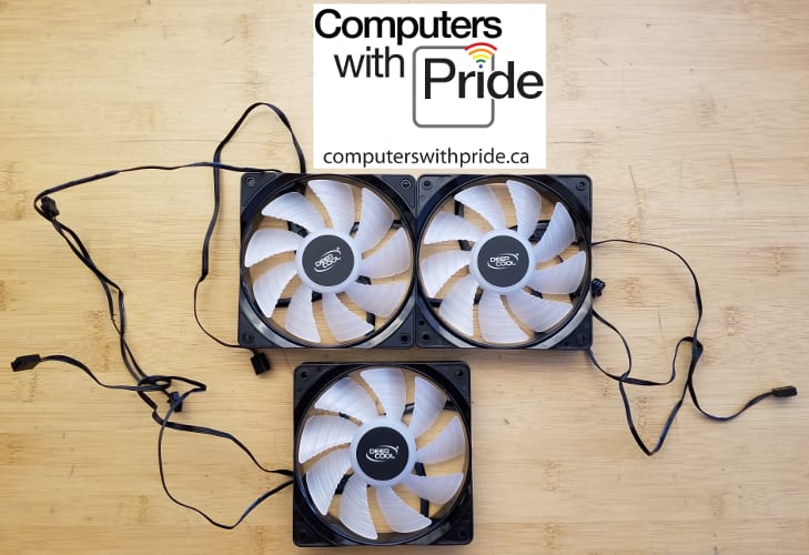 Deepcool ARGB CF120 120MM (DF1202512CL) Lot of 3 Desktop Case Fans