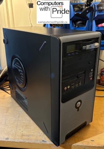 Black ATX Mid-Tower Computer Case With 350W PSU, DVD Optical and Floppy Drives