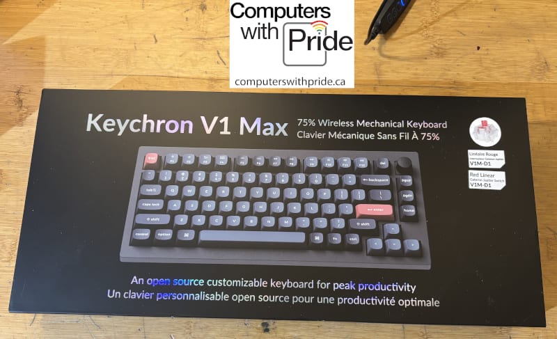 Keychron V1 Max QMK/VIA Wireless Custom Mechanical Keyboard - Black