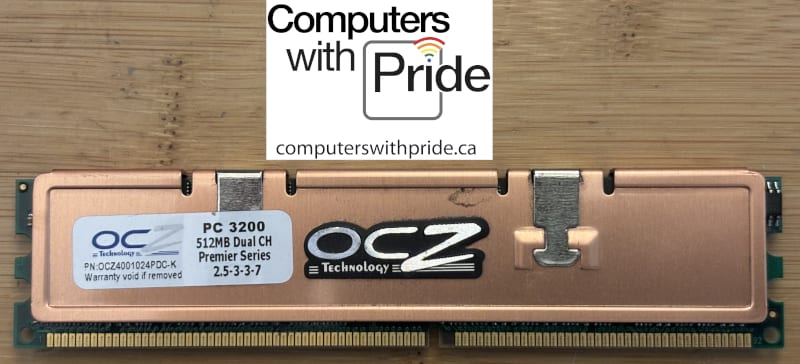 OCZ PC3200 512MB Dual CH Premier Series Non-ECC Memory