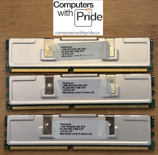 Platinum 1.5GB (3 x 512MB) PC3200 400MHz CL3 Non-ECC 184-PIN Memory