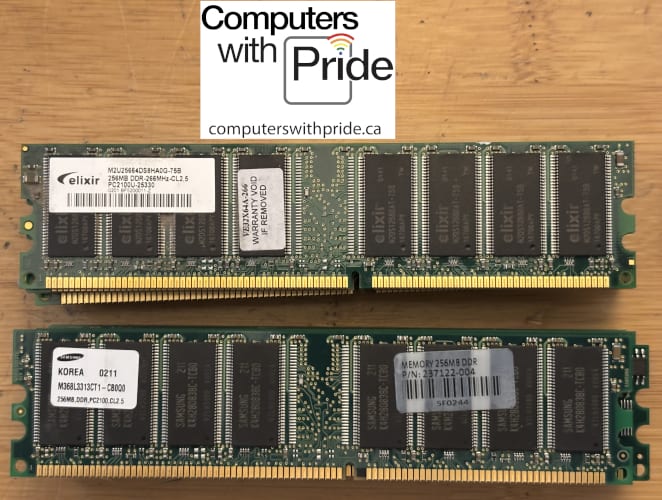 DDR PC2100 266MHZ 256MB Non-ECC 184-PIN Memory