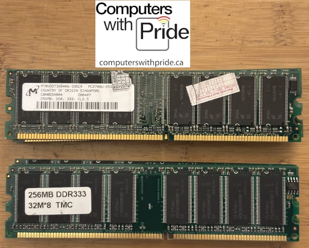 DDR PC2700 333MHz 256MB Non-ECC 184-PIN Memory