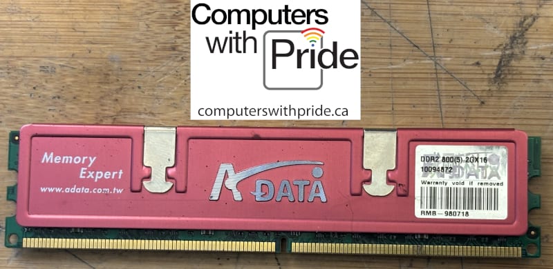 ADATA PC2-6400 (DDR2-800) 2GB Desktop Memory