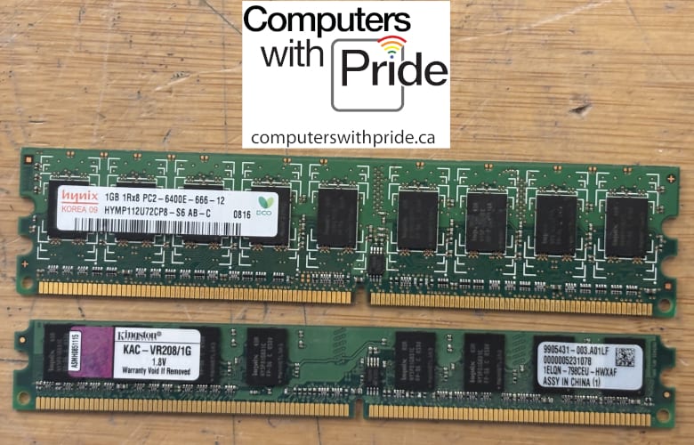 PC2-6400 (DDR2-800) 1GB Desktop Memory